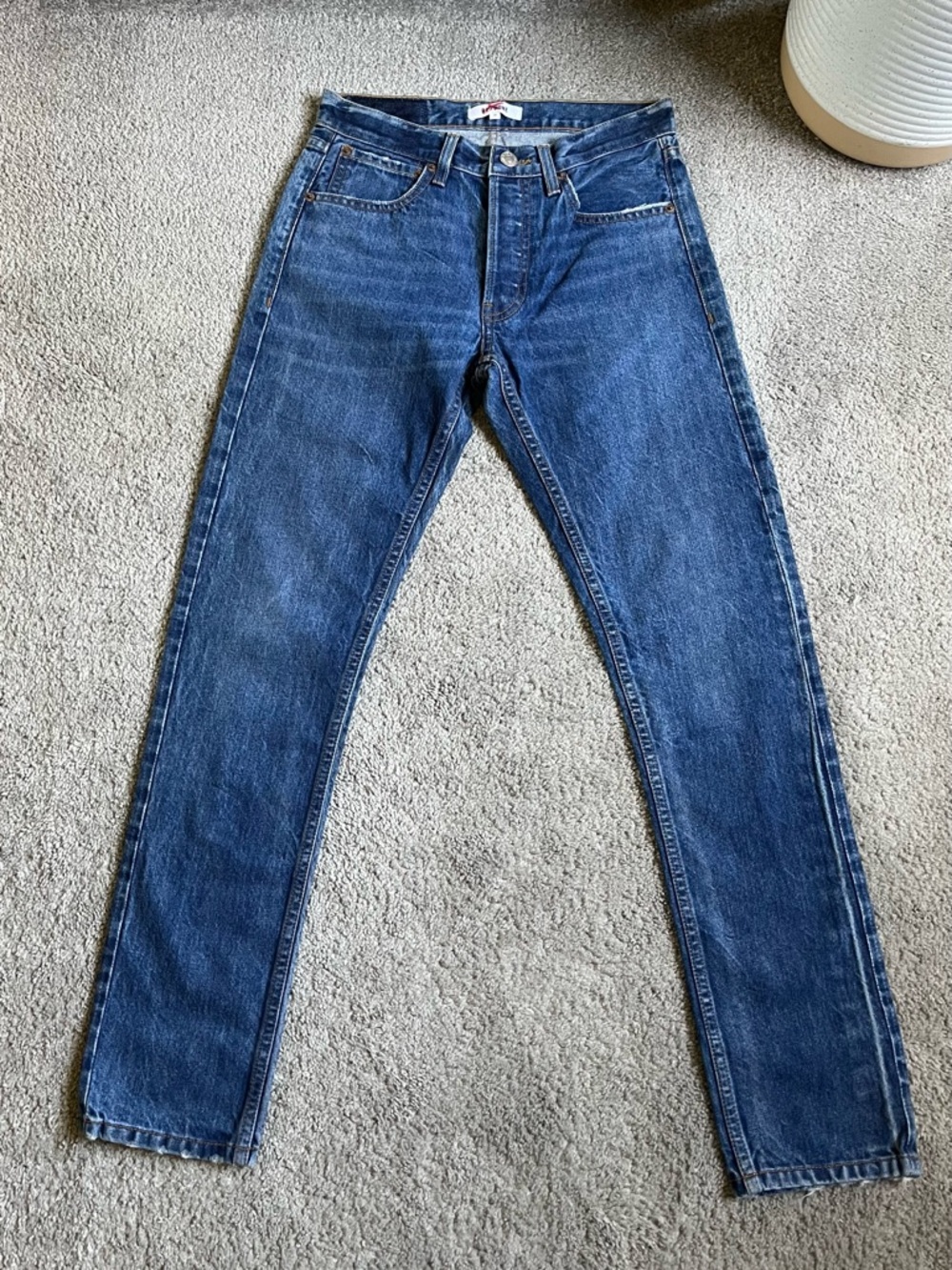 NWOT Re/Done Indigo Midrise Straight Jeans 26